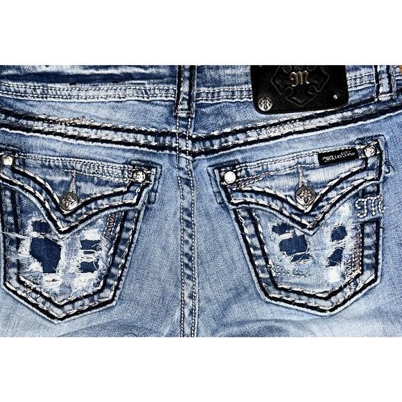 Miss Me Low-Rise Cuffed Capri Jeans 27X23.5" - Picture 7 of 9